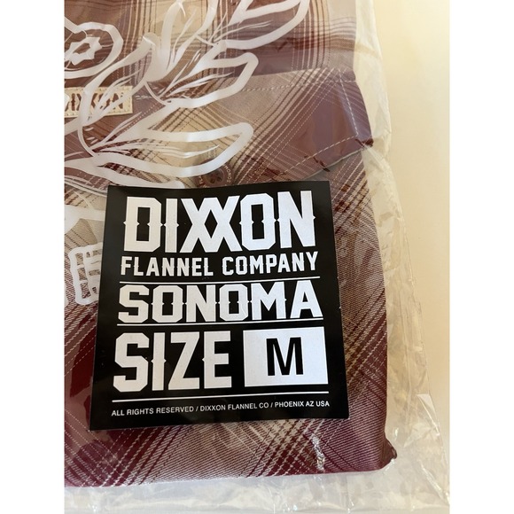 Dixxon‎ Flannel Company Men's Sonoma Plaid Shirt Bamboo Series M New In Bag - Picture 2 of 6